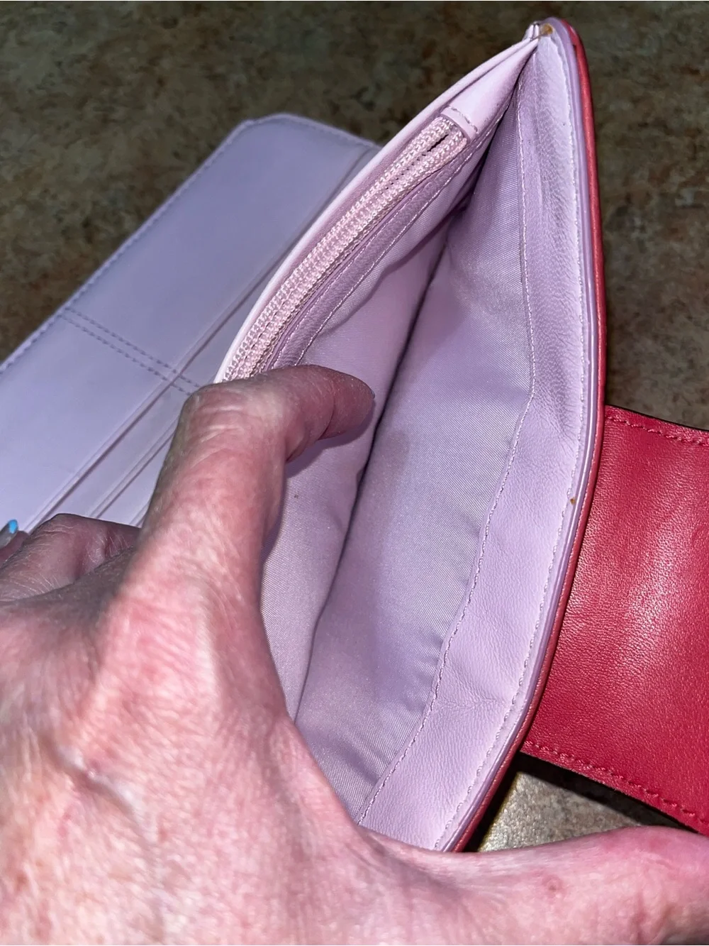 Coach Coral Signature Accordion Wallet